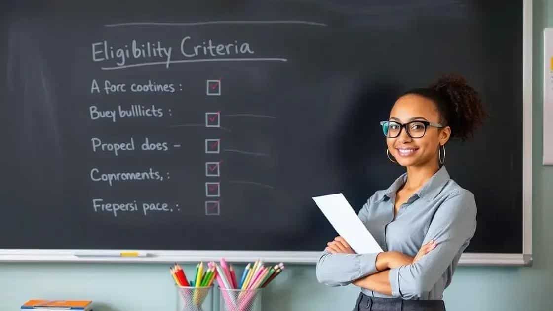 Eligibility criteria for receiving credits