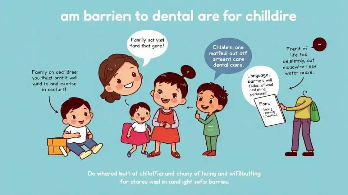 Barriers to dental care for children