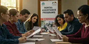 People applying for emergency rental assistance programs