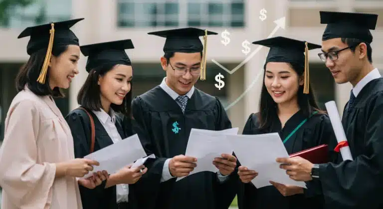 Students discussing federal student loan forgiveness options for 2025