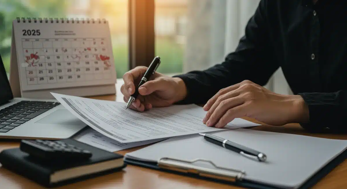 Person researching government benefit claims for 2025.