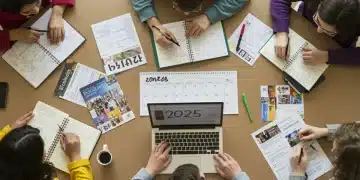 Students preparing for the 2025 college application cycle, focused on their future.