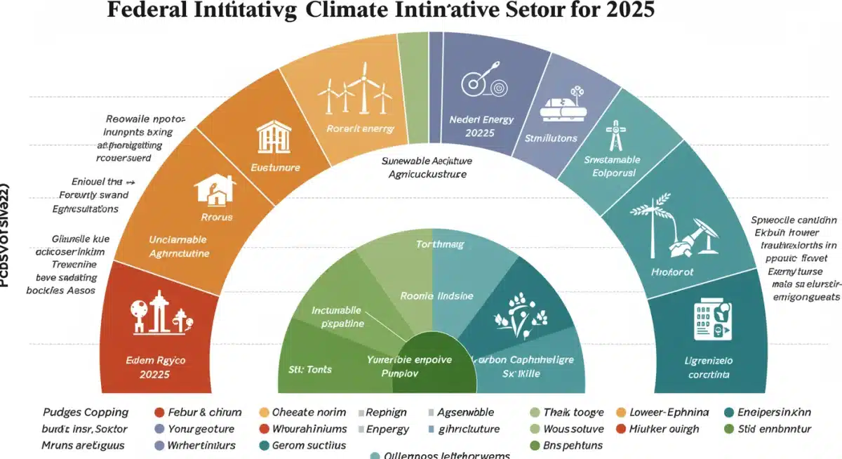 Infographic of federal funding for climate initiatives 2025 sectors