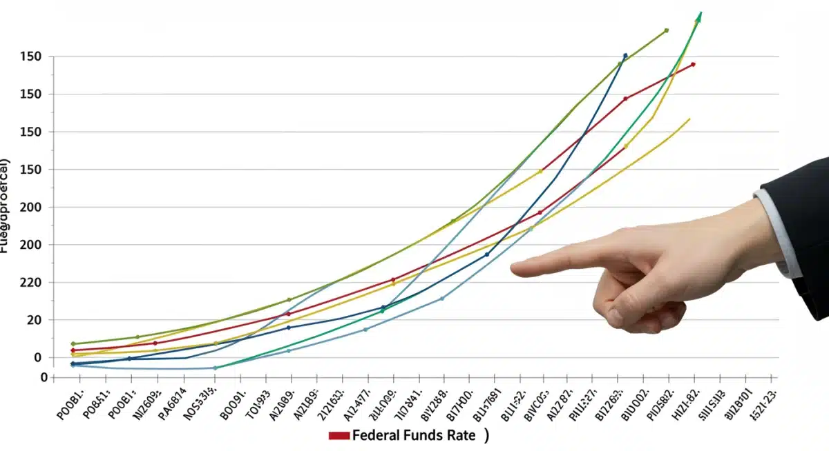 Chart showing historical and projected Federal Funds Rate trajectory for 2026.