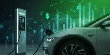 Electric vehicle charging at a modern station, symbolizing 2026 EV tax credit savings.