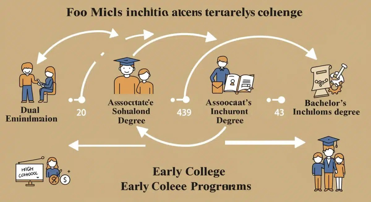 Educational timeline demonstrating accelerated path through early college programs