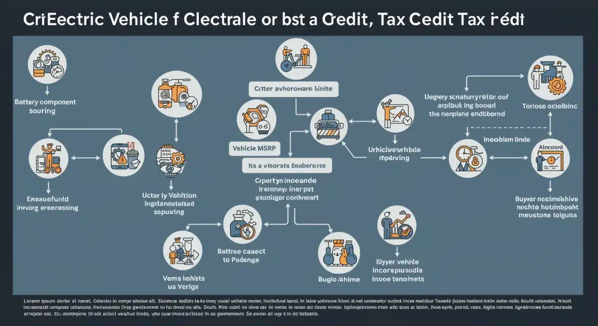 Infographic detailing eligibility criteria for 2026 electric vehicle tax credits.
