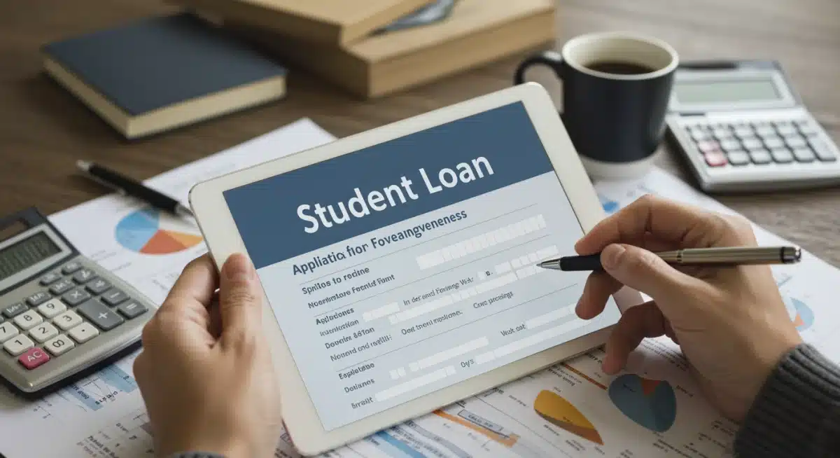 Filling out student loan forgiveness application