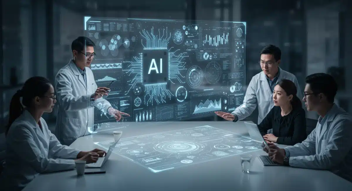 Diverse experts collaborating on AI policy and development