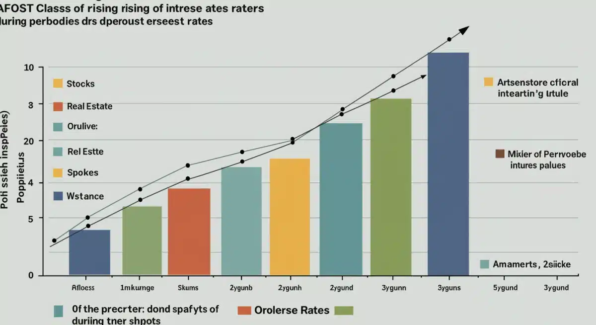 Infographic showing asset class performance during rising interest rates.