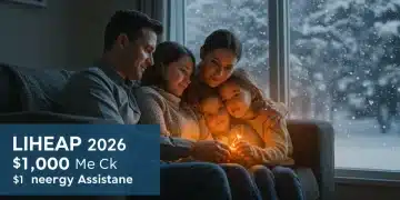 Family staying warm in winter with LIHEAP energy assistance
