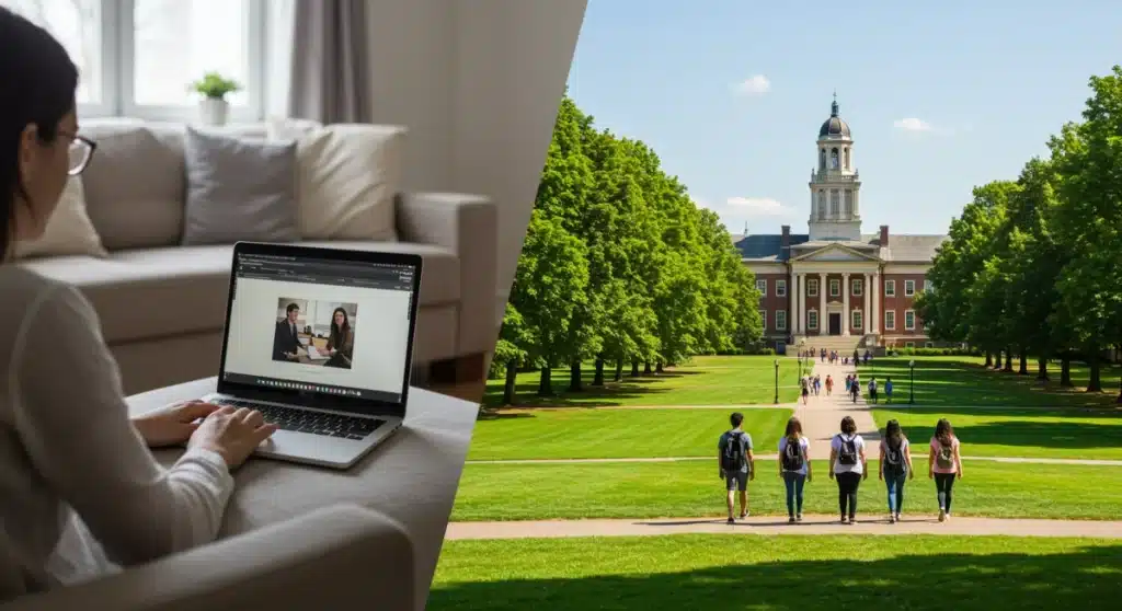 Online vs. Traditional US Universities: 2026 Enrollment Insights