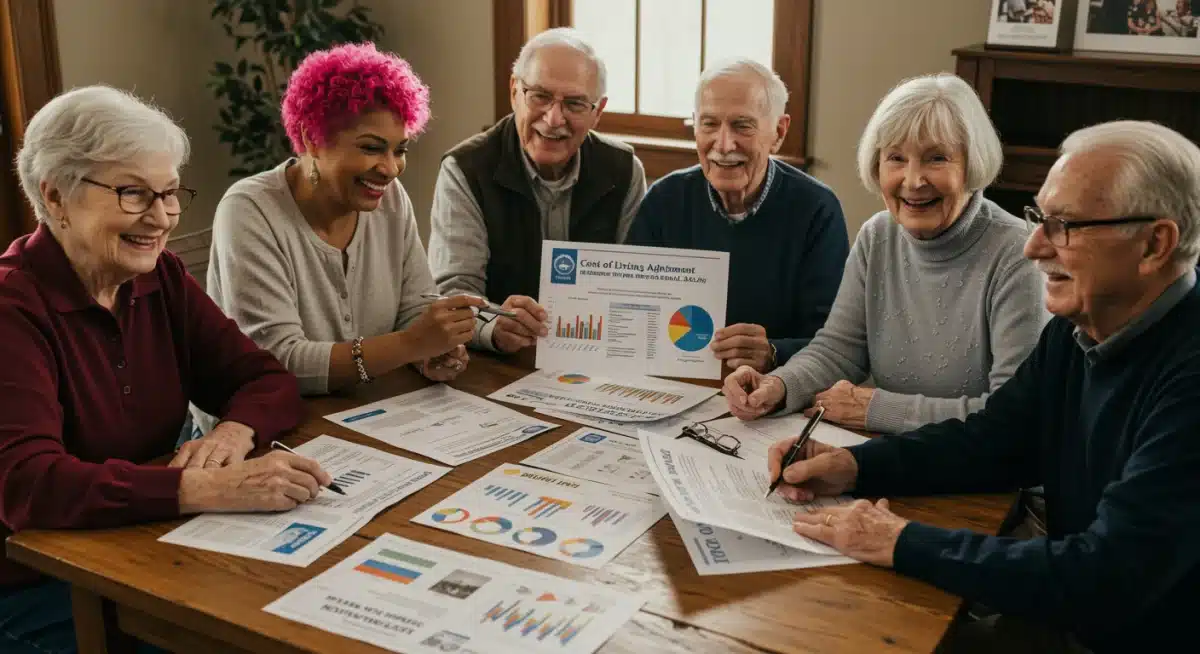 Retirees discussing Social Security COLA impact
