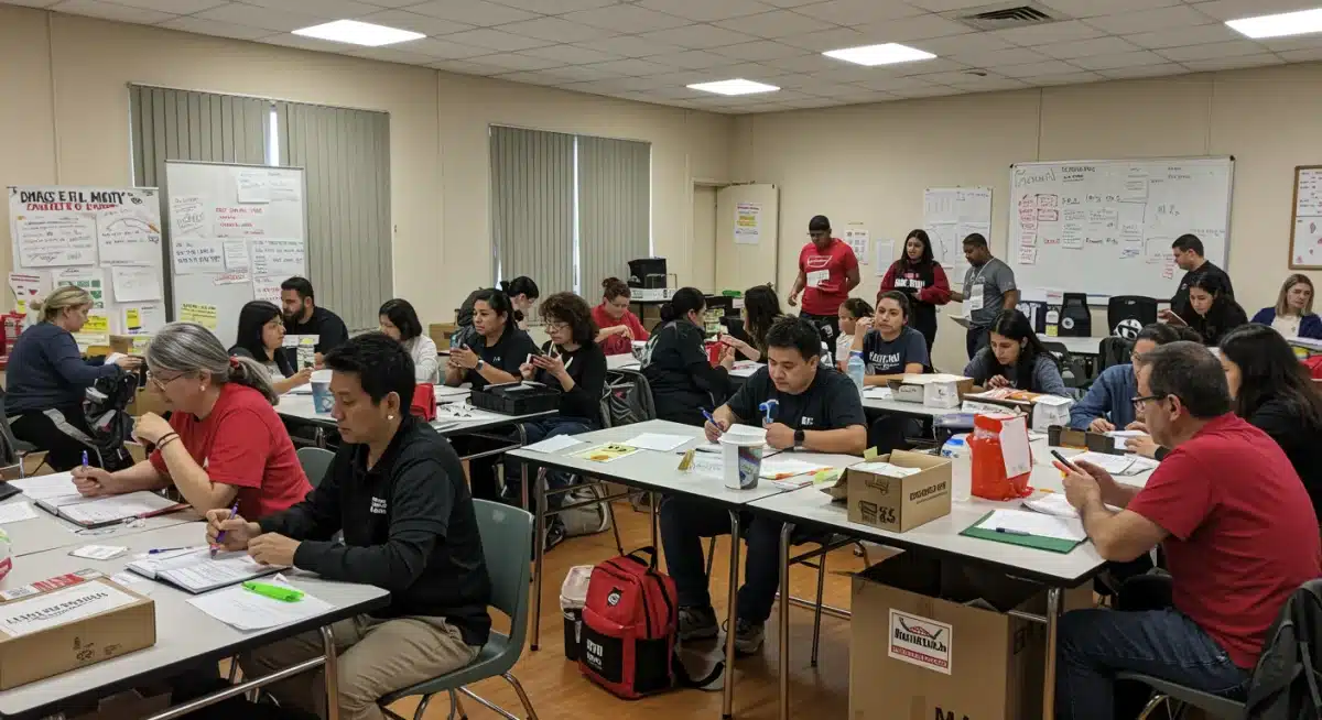 Community workshop on disaster preparedness and resilience.