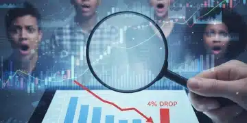 Financial charts showing a 4% currency devaluation with protective hands, representing the 2026 inflation outlook.