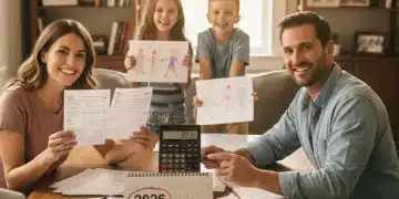 Family reviewing 2026 tax documents for Child Tax Credit