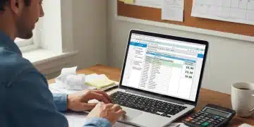 Person reviewing tax documents on a laptop for 2026 federal tax credits
