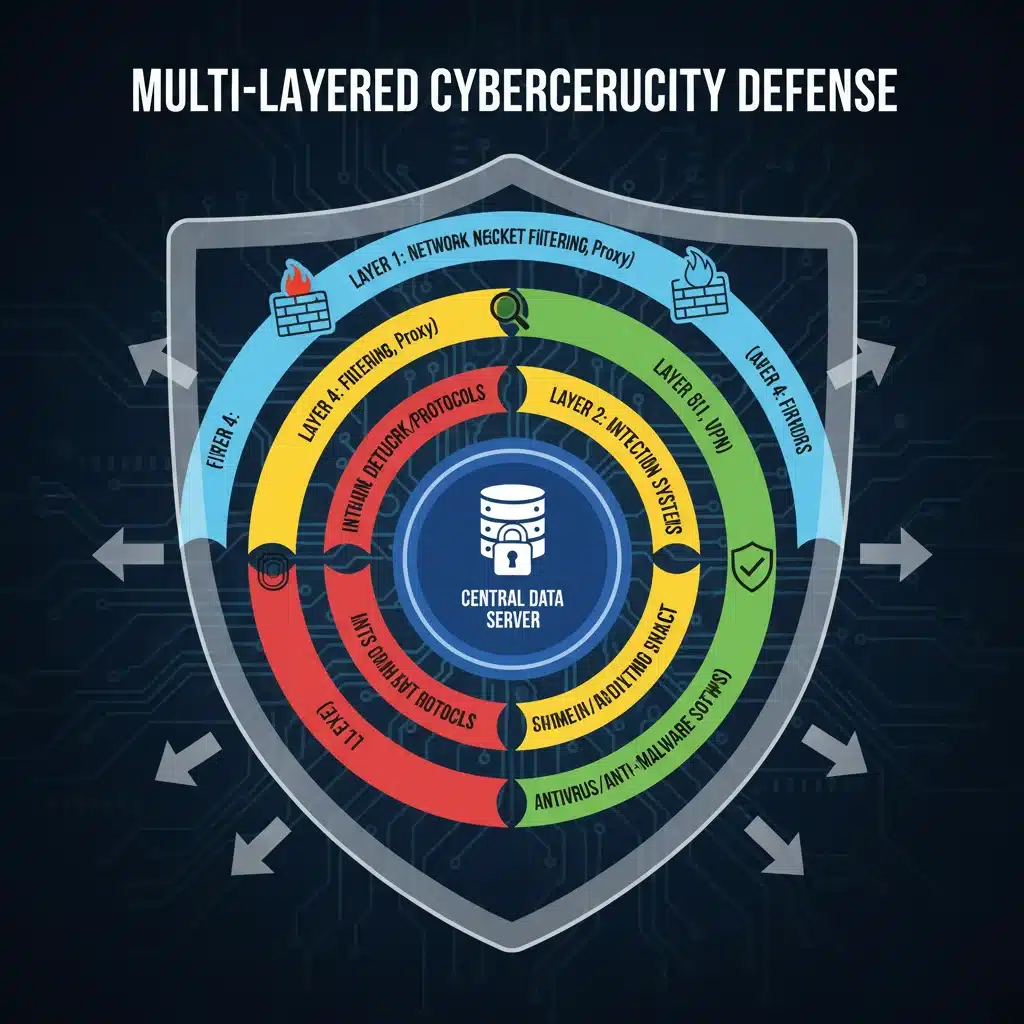 Implementing robust multi-layered cybersecurity defenses