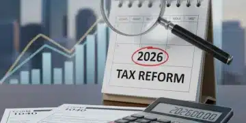 Tax documents and calculator with 2026 calendar for high-net-worth tax planning