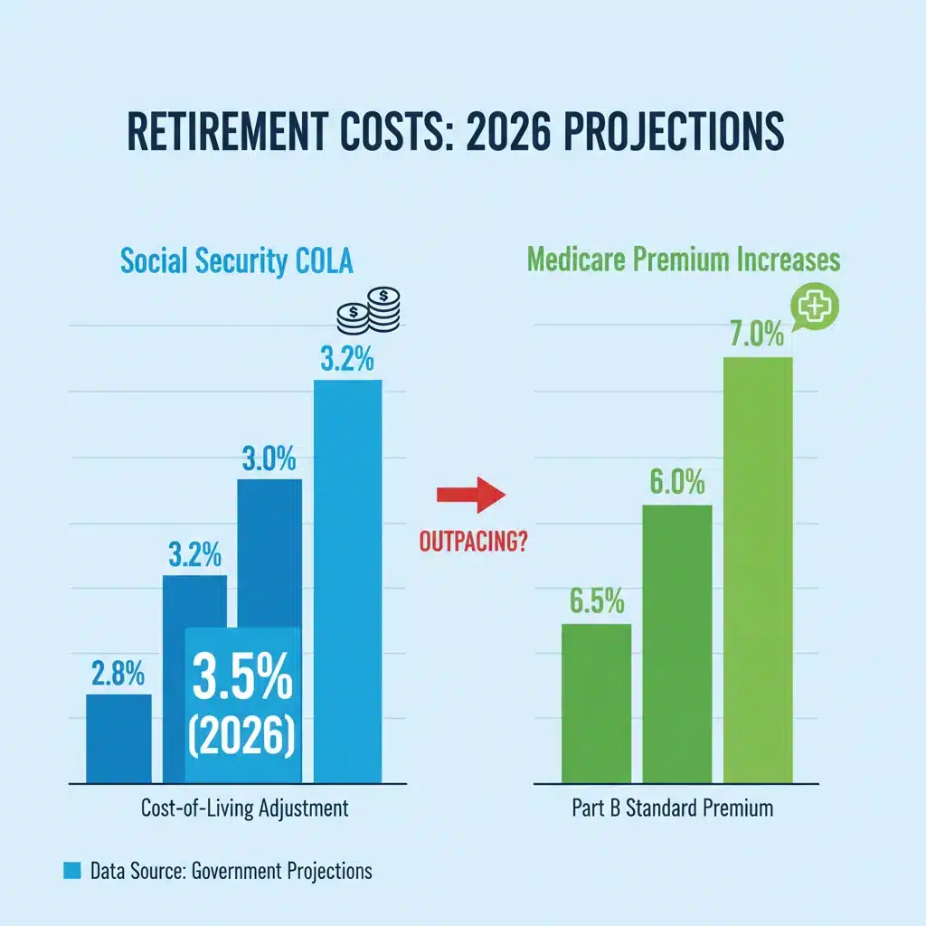 Social Security COLA vs Medicare premium increases 2026