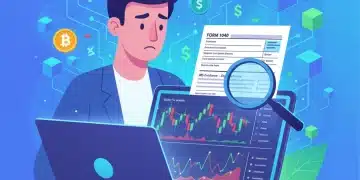 Person reviewing IRS crypto tax guidance on a laptop for 2026 returns