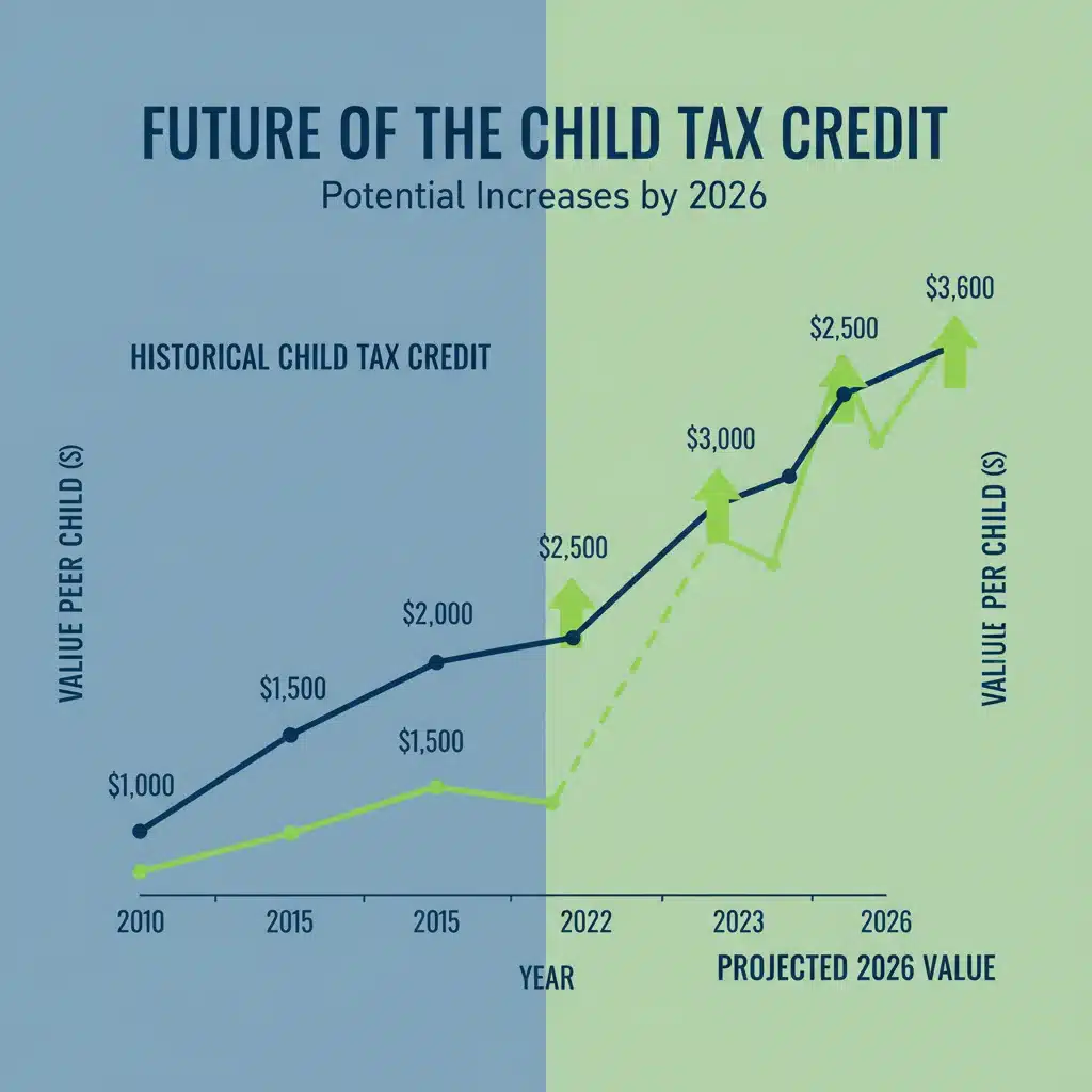 Projected growth and changes in Child Tax Credit benefits by 2026
