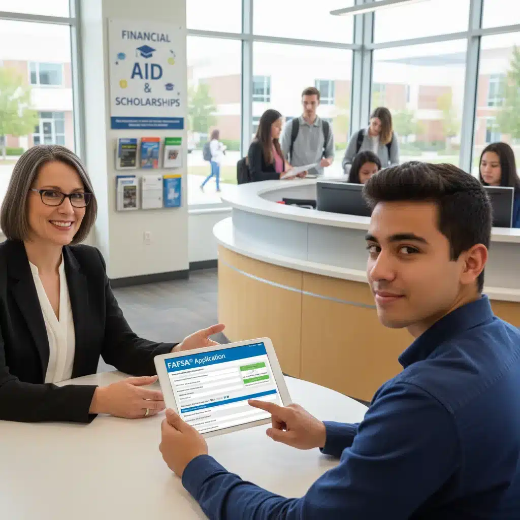 Student completing digital FAFSA form with confidence, highlighting improved accessibility.
