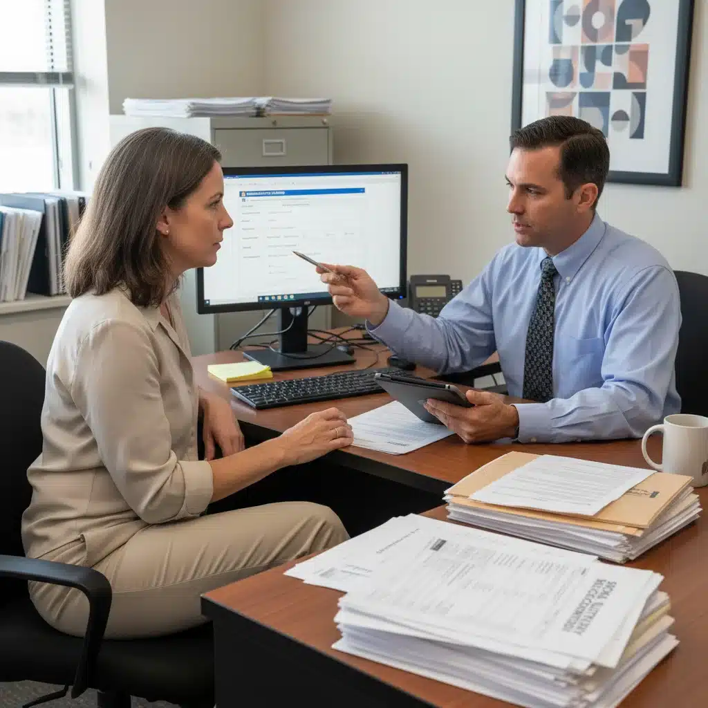 Claimant discussing disability claim with Social Security representative
