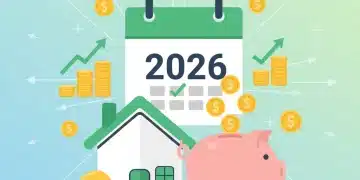 Illustration of a house with upward trending financial graphs and dollar signs, representing homeowner tax savings in 2026.